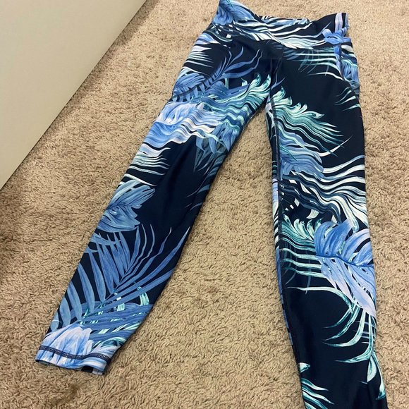 old navy palm leave leggings with pockets - Picture 1 of 3
